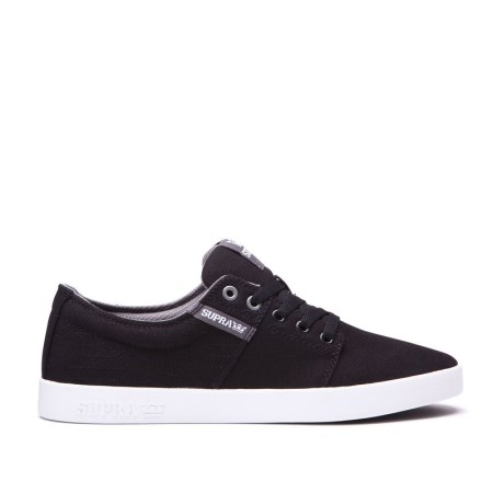 Supra Stacks II Womens Low Tops Shoes Black UK 07MUG